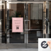 Black Pink QR Code Office door sign ウィンドウサイン (オフィスドア)
