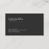 Black Pink Rosebud Elegant Floral Rectangular 名刺 (裏面)