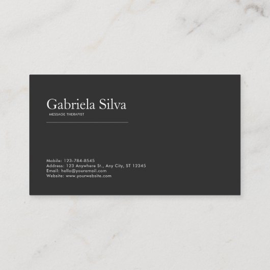 Black Pink Rosebud Elegant Floral Rectangular 名刺 (裏面)