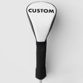 BLACK Piping Custom Golf Driver Headcover Blank ゴルフヘッドカバー (正面)