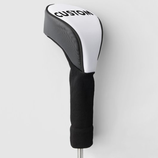 BLACK Piping Custom Golf Driver Headcover Blank ゴルフヘッドカバー (アングル)
