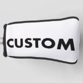 BLACK Piping Custom Golf Putter Headcover Blank ゴルフヘッドカバー (正面)