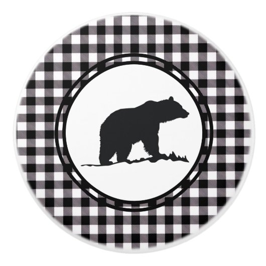 Black Plaid セラミックノブ (正面)