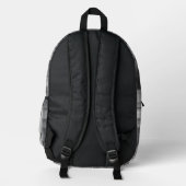Black Plaid Pine Forest Backpack プリントバックパック (裏面)