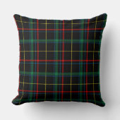 Black Plaid Tartan Pattern クッション (正面)