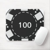 Black Poker Chip マウスパッド (マウス)