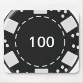 Black Poker Chip マウスパッド (正面)