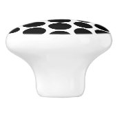 Black Polka Dot Design セラミックノブ (側面)