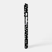 Black Polka Dot Pattern Phone Case iPhone 16ケース (左側面)