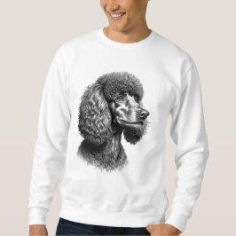 Black Poodle Dog Art Men’s Sweatshirt スウェットシャツ