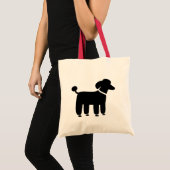 Black Poodle Dog Graphic | Cool Canine トートバッグ (正面(商品))