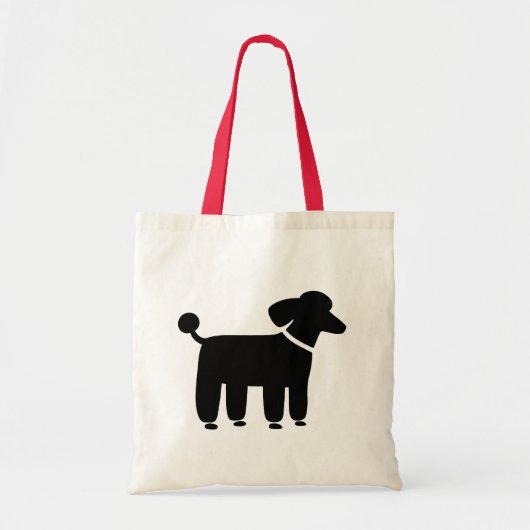 Black Poodle Dog Graphic | Cool Canine トートバッグ (正面)