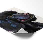 Black Poodle | Dog Watercolor Pet ポスター (角)