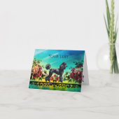 Black Poodle Notecard サンキューカード (正面)