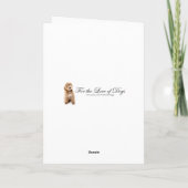 Black Poodle Puppy Valentine – Sweet Devotion カード (裏面)