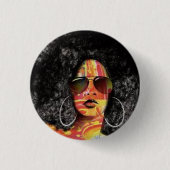 Black power 缶バッジ (正面)