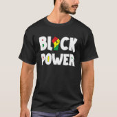 Black Power African American Fist Raised Fist Blac Tシャツ (正面)