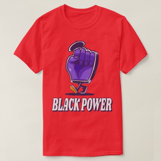 Black Power Panther Party Oakland 1966 Cartoon Fis Tシャツ (デザイン正面)