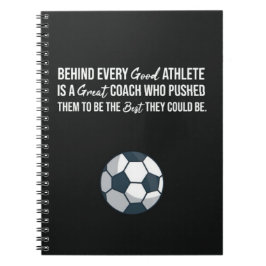 Black Presents For Soccer Coaches For Him Sports ノートブック