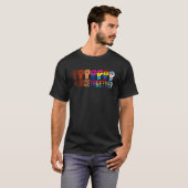 Black Pride BLM We Rise Together LGBT Raising Fist Tシャツ (正面フル)