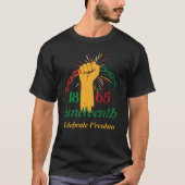 Black Pride freedom Juneteenth  Tシャツ (正面)