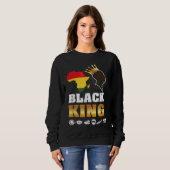 Black Pride King Definition  African Plus Size Gra スウェットシャツ (正面フル)