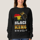Black Pride King Definition  African Plus Size Gra スウェットシャツ (正面)