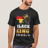 Black Pride King Definition  African Plus Size Gra Tシャツ (正面)