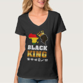 Black Pride King Definition  African Plus Size Gra Tシャツ (正面)