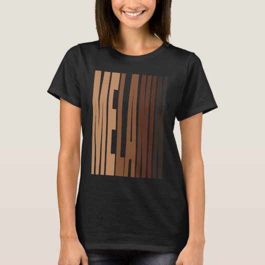 Black Pride Melanin Afro Queens King Tシャツ (正面)