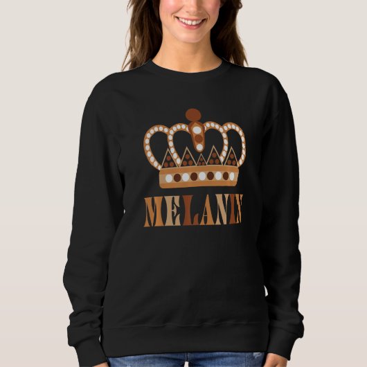 Black Pride Melanin For Women Men BLM Afro Queens スウェットシャツ (正面)