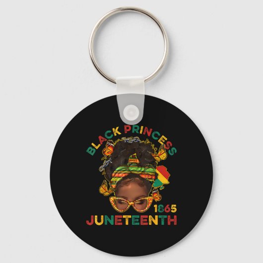 Black Princes Juneteenth 1865 History Month Melani キーホルダー (正面)