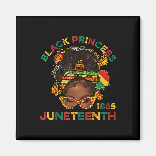 Black Princes Juneteenth 1865 History Month Melani マグネット (正面)