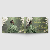 Black Princess and Frog Sage Green Dress Sweet 16 ゲストブック (全面)