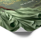 Black Princess and Frog Sage Green Dress Sweet 16 ポスター (角)