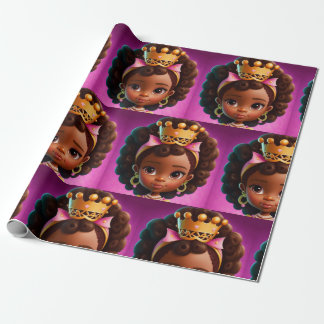 Black Princess, Black Girl Baby Girl ,Royalty ラッピングペーパー