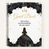 Black Princess Quinceañera Guest Book ノートブック (正面)
