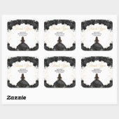 Black Princess Quinceañera Thank You スクエアシール (シート)