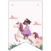 Black Princess Riding Unicorn Bunting Flags バンティングフラッグ (第2の旗)