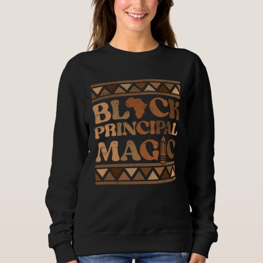 Black Principal Magic Africa Pride Melanin Black H スウェットシャツ (正面)