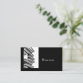 Black Professional Real Estate Agent Photo QR Code 名刺 (スタンド正面)