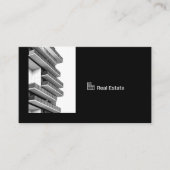 Black Professional Real Estate Agent Photo QR Code 名刺 (正面)