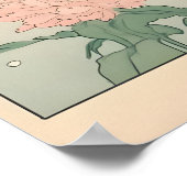 Black Pug Bathroom Print Kawaii Japandi Ukiyo-e ポスター (角)