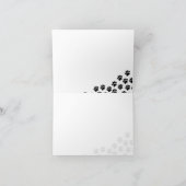 Black Puppy Paw Prints  ノートカード (内部)