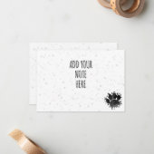 Black Puppy Paw Prints Dog Lover Custom Watercolor ノートカード (正面/裏面インサイチュ)