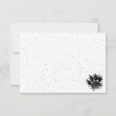 Black Puppy Paw Prints Dog Lover Custom Watercolor ノートカード (裏面)
