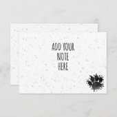 Black Puppy Paw Prints Dog Lover Custom Watercolor ノートカード (正面/裏面)