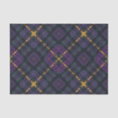 BLACK PURPLE GOLD GLITTER CHRISTMAS PLAID 薄葉紙 (正面)