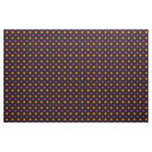 Black Purple Orange Polka Dot Pattern ファブリック (ヤード)
