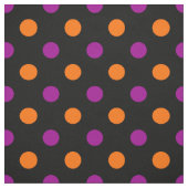 Black Purple Orange Polka Dot Pattern ファブリック (見本)